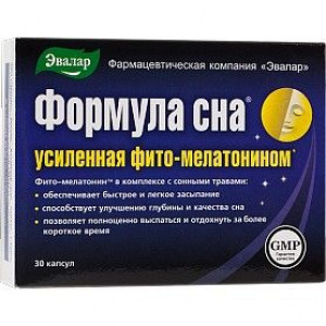 ФОРМУЛА СНА УСИЛЕННАЯ 350МГ. №30 КАПС. /ЭВАЛАР/