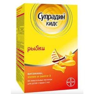 СУПРАДИН КИДС РЫБКИ №60 ПАСТИЛКИ ЖЕВ. СУПРАДИН КИДС РЫБКИ №60 ПАСТИЛКИ ЖЕВ.