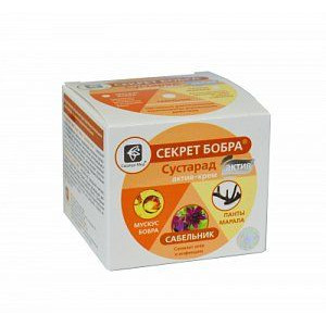 СЕКРЕТ БОБРА АКТИВ КРЕМ СУСТАРАД МИЦЕЛ. НАТУР. 50МЛ.