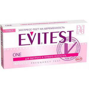 ЭВИТЕСТ УАН №1 ТЕСТ-ПОЛОСКА Д/ОПРЕД. БЕРЕМ. [EVITEST] (1+1)