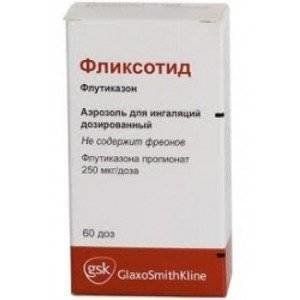 ФЛИКСОТИД 250МКГ/ДОЗА 60ДОЗ АЭРОЗОЛЬ Д/ИНГ.