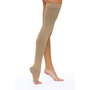 ЧУЛОК ДО БЕДРА 2 КОМПРЕСС. ОТКР.МЫСОК Р.1 КРЕМ. /АРТ.Ч2-К/