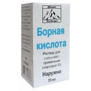 БОРНАЯ К-ТА 3% 25МЛ. СПИРТ. Р-Р Д/МЕСТ.ПРИМ. ФЛ. /ФЛОРА КАВКАЗА/ БОРНАЯ К-ТА 3% 25МЛ. СПИРТ. Р-Р Д/МЕСТ.ПРИМ. ФЛ. /ФЛОРА КАВКАЗА/