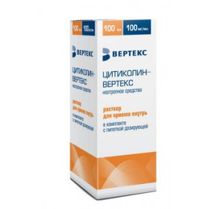 ЦИТИКОЛИН-ВЕРТЕКС 100МГ/МЛ. 100МЛ. №1 Р-Р Д/ПРИЕМА ВНУТРЬ ФЛ. /ВЕРТЕКС/ ЦИТИКОЛИН-ВЕРТЕКС 100МГ/МЛ. 100МЛ. №1 Р-Р Д/ПРИЕМА ВНУТРЬ ФЛ. /ВЕРТЕКС/