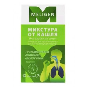 МИКСТУРА ОТ КАШЛЯ СУХАЯ Д/ВЗР. 1,7Г. №10 ПАК. /МЕЛИГЕН/ МИКСТУРА ОТ КАШЛЯ СУХАЯ Д/ВЗР. 1,7Г. №10 ПАК. /МЕЛИГЕН/