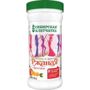 СИБИРСКАЯ КЛЕТЧАТКА РЖАНАЯ С ФРУКТАМИ 350Г. БАНКА