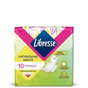 ЛИБРЕСС ПРОКЛАДКИ НАТУРАЛ НОРМАЛ №10 РОМАШКА [LIBRESSE]
